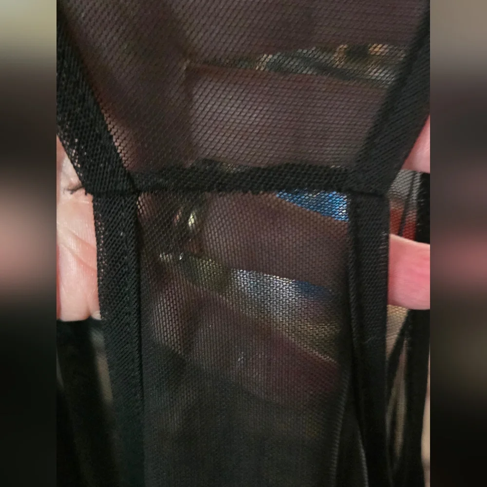 Free People Floral Embroidered Black Bodysuit SzXL/M - Picture 6 of 7